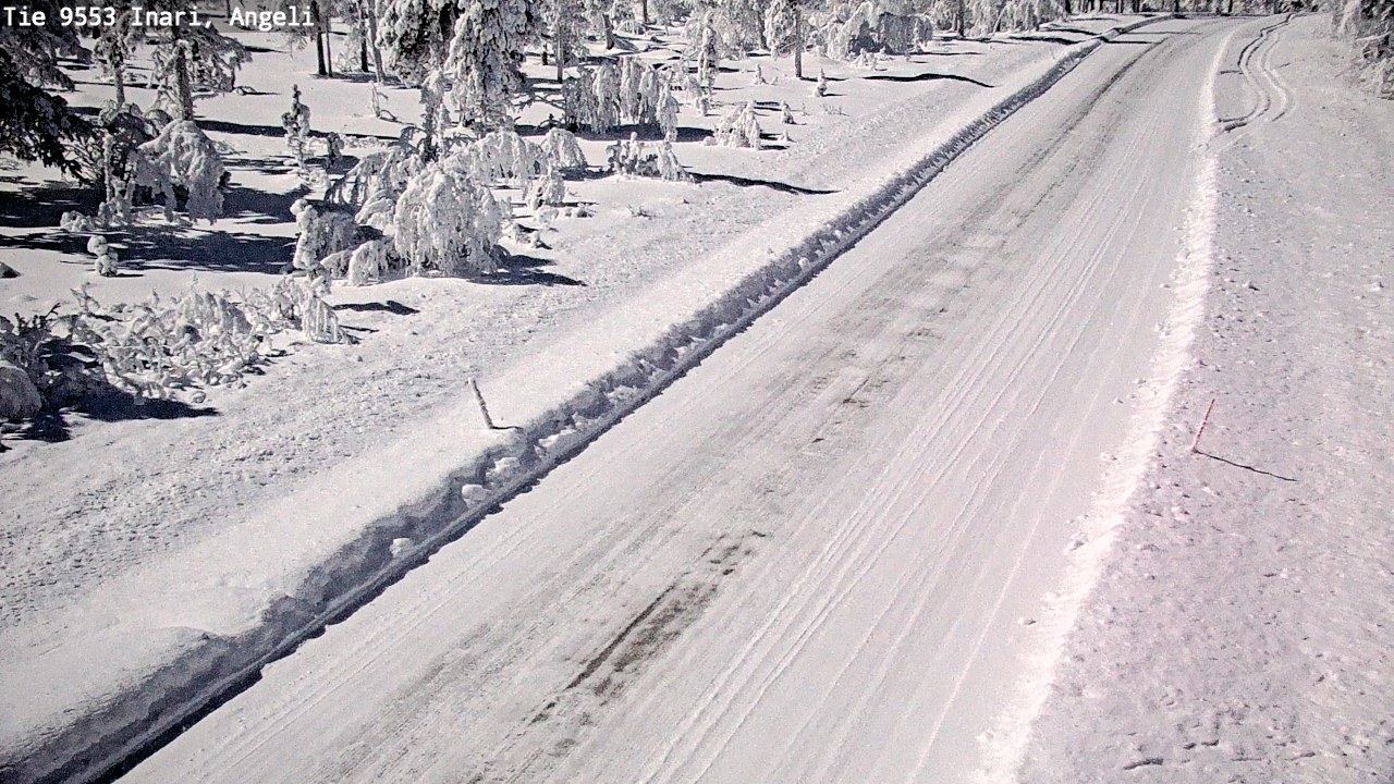 Weather Camera Image Väg 9553 Inari, Angeli, Lintupuolivaara, Inari, Lappi