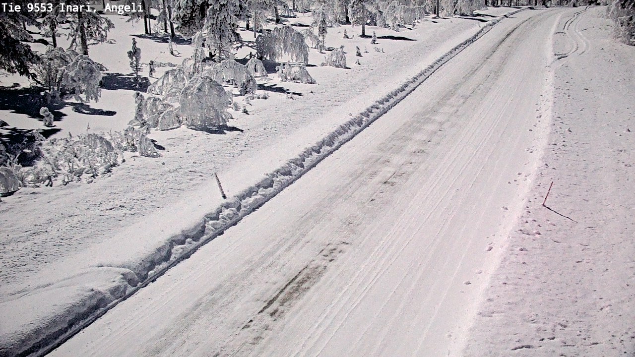 Weather Camera Image Väg 9553 Inari, Angeli, Lintupuolivaara, Inari, Lappi
