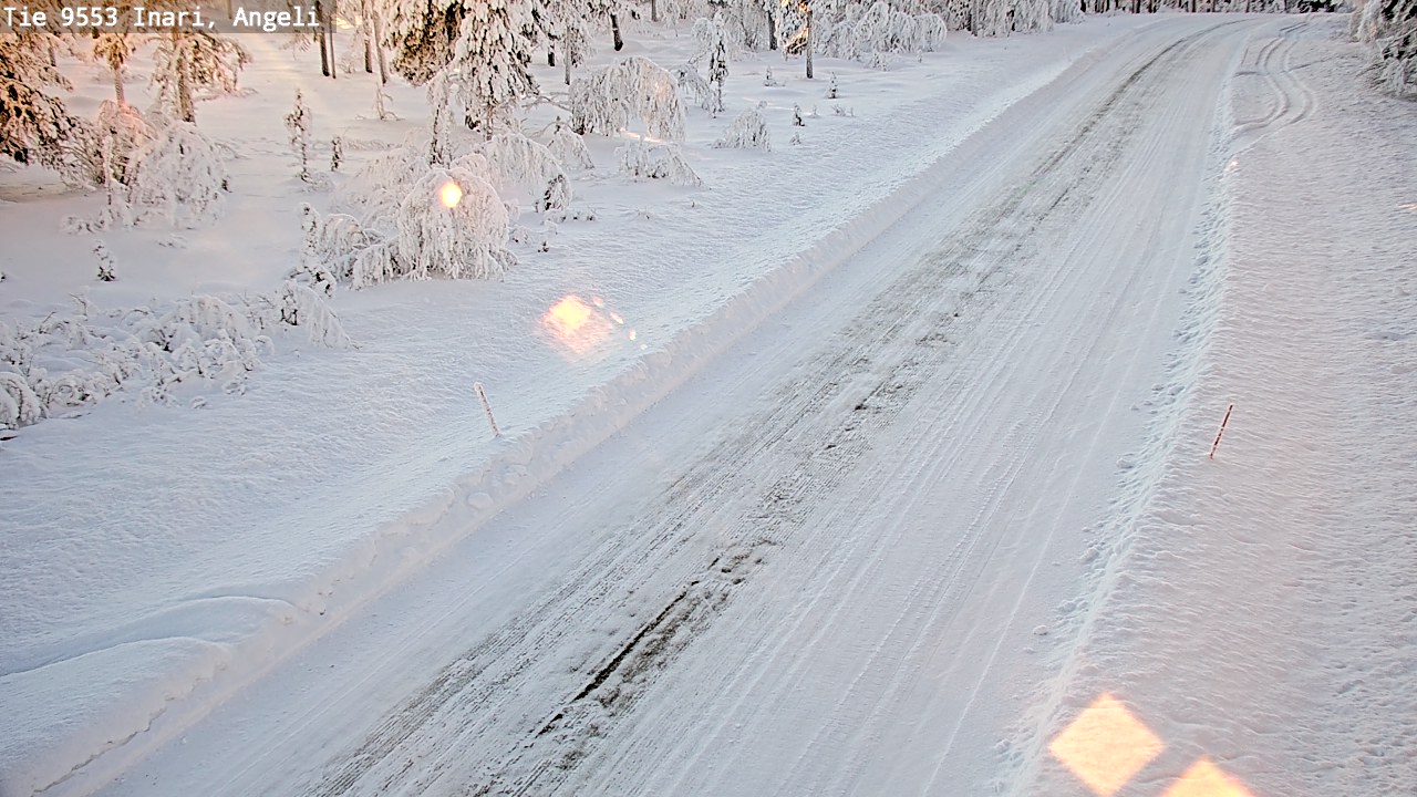 Weather Camera Image Road 9553 Inari, Angeli, Lintupuolivaara, Inari, Lappi