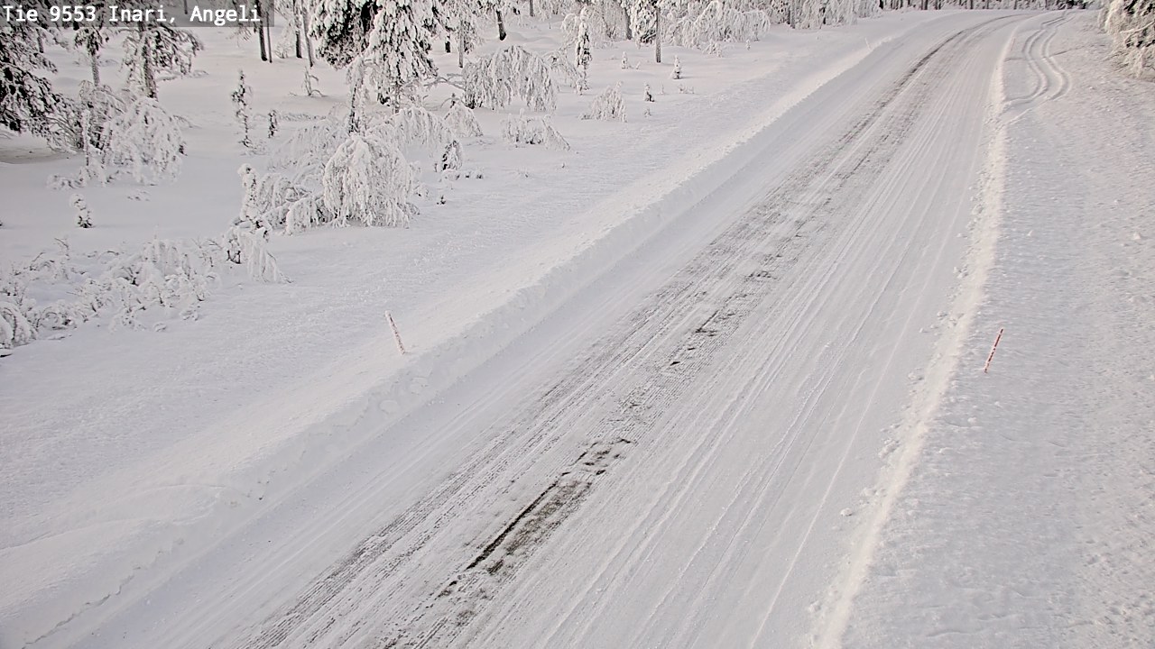 Weather Camera Image Road 9553 Inari, Angeli, Lintupuolivaara, Inari, Lappi