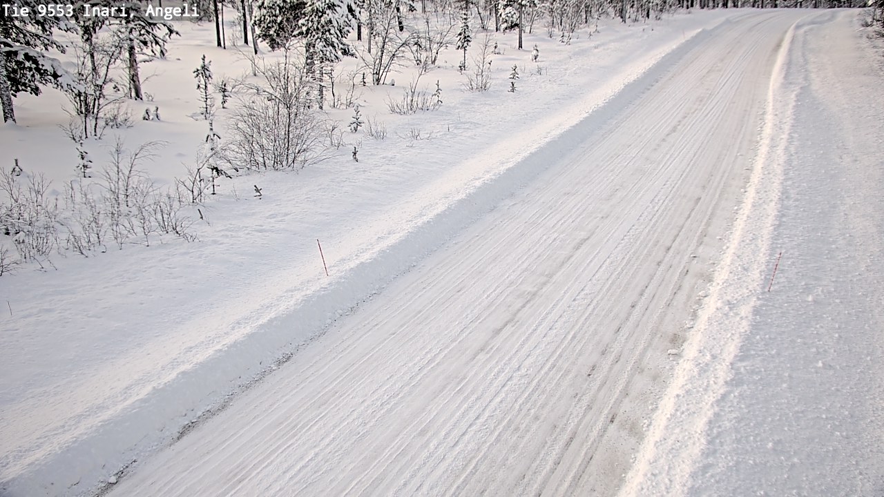 Weather Camera Image Väg 9553 Inari, Angeli, Lintupuolivaara, Inari, Lappi