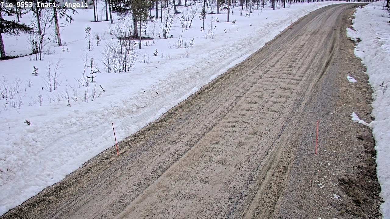 Weather Camera Image Väg 9553 Inari, Angeli, Lintupuolivaara, Inari, Lappi