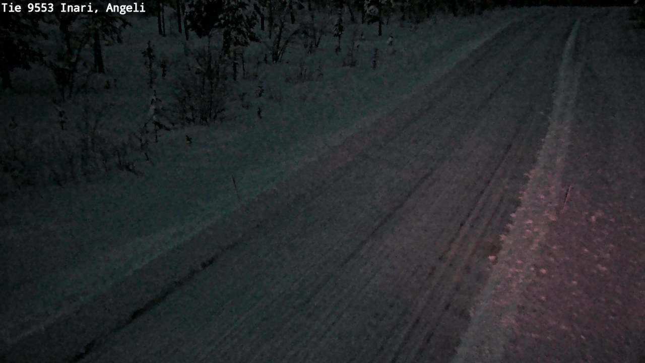 Weather Camera Image Väg 9553 Inari, Angeli, Lintupuolivaara, Inari, Lappi