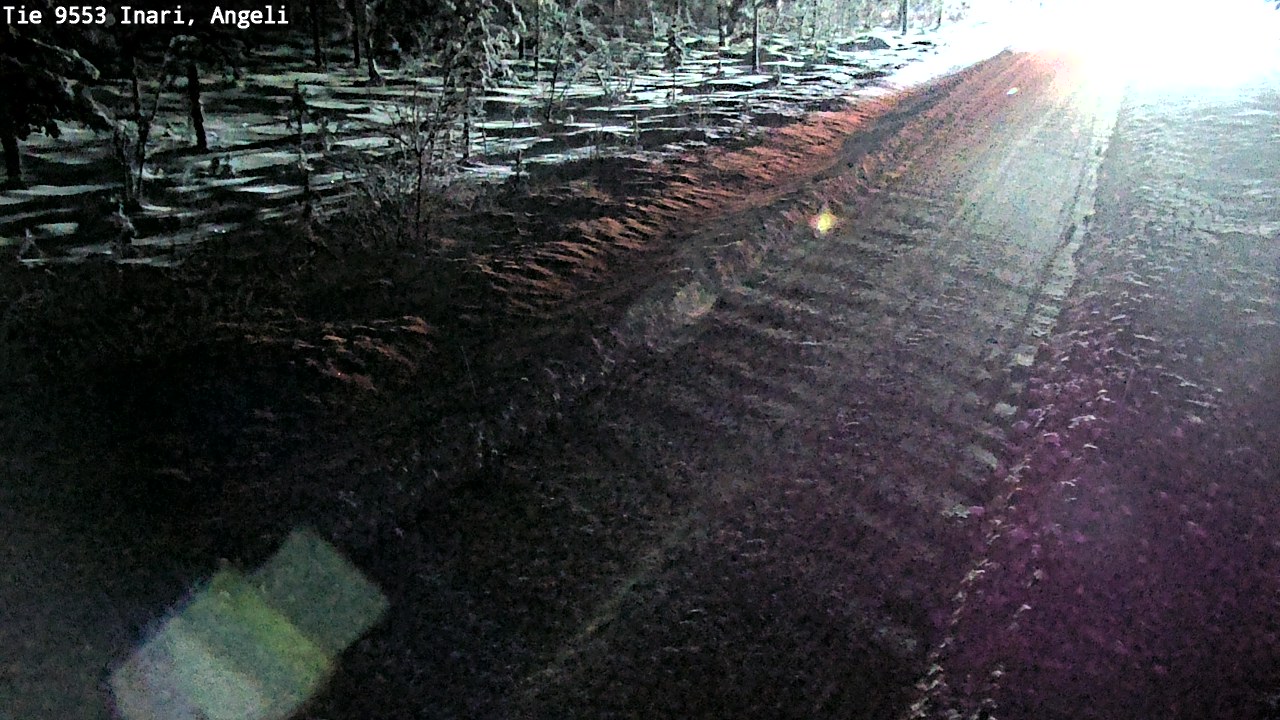 Weather Camera Image Väg 9553 Inari, Angeli, Lintupuolivaara, Inari, Lappi