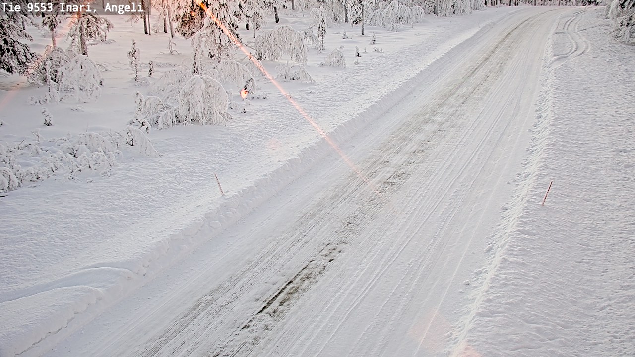 Weather Camera Image Road 9553 Inari, Angeli, Lintupuolivaara, Inari, Lappi
