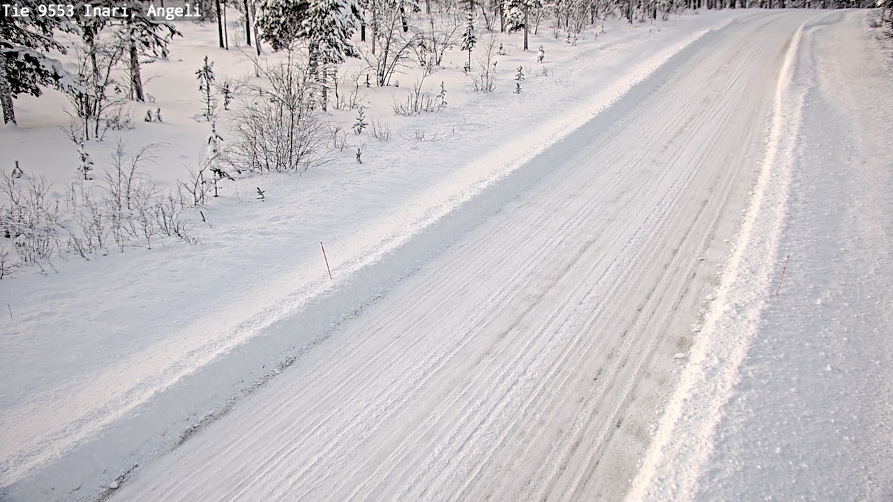 Weather Camera Image Väg 9553 Inari, Angeli, Lintupuolivaara, Inari, Lappi