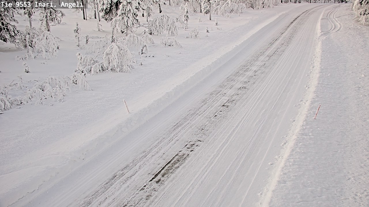 Weather Camera Image Road 9553 Inari, Angeli, Lintupuolivaara, Inari, Lappi