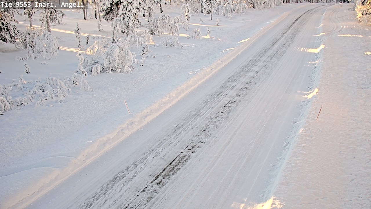 Weather Camera Image Road 9553 Inari, Angeli, Lintupuolivaara, Inari, Lappi