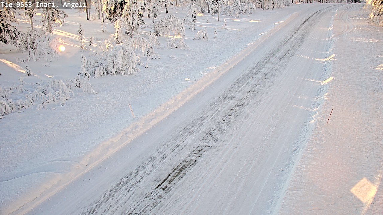 Weather Camera Image Road 9553 Inari, Angeli, Lintupuolivaara, Inari, Lappi