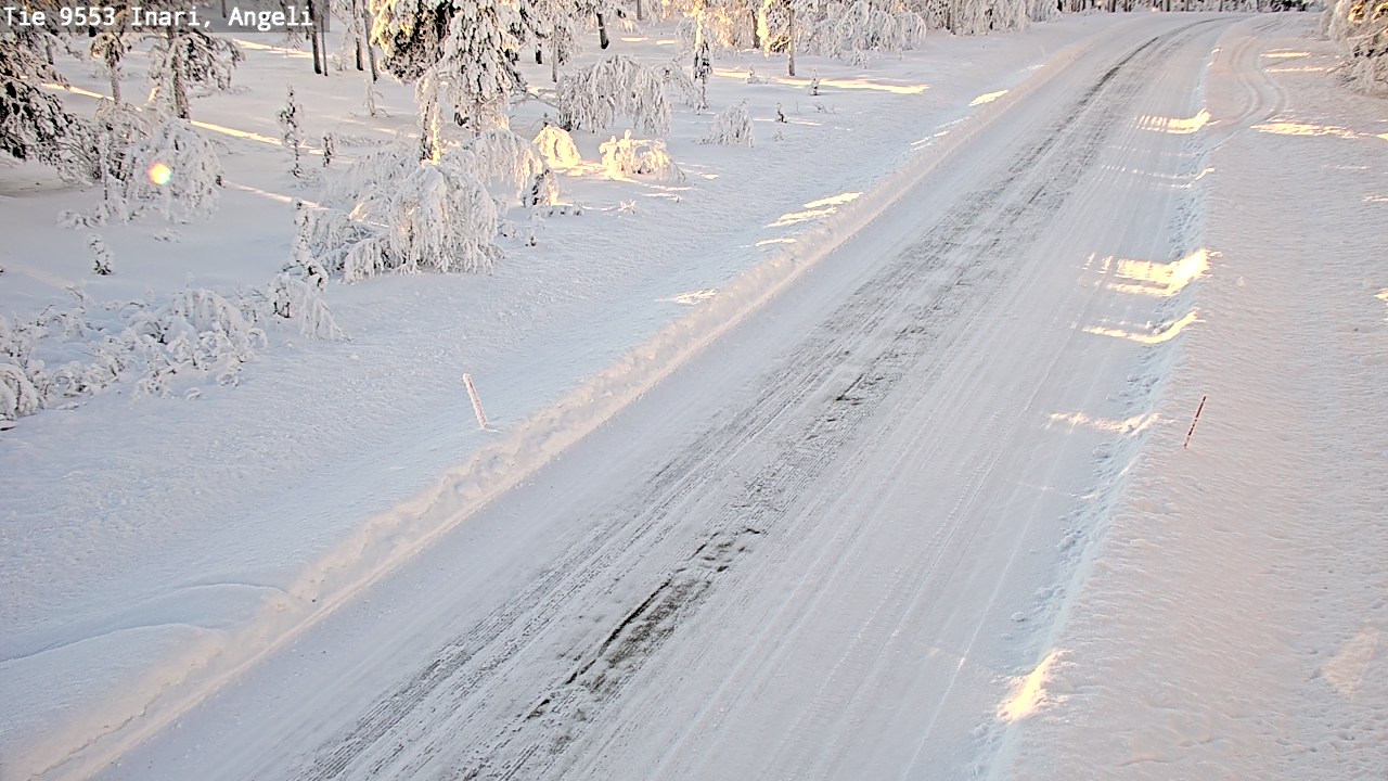 Weather Camera Image Road 9553 Inari, Angeli, Lintupuolivaara, Inari, Lappi