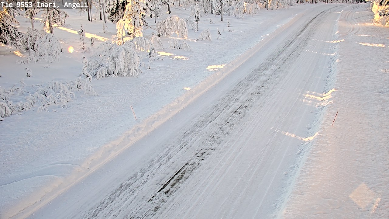 Weather Camera Image Road 9553 Inari, Angeli, Lintupuolivaara, Inari, Lappi