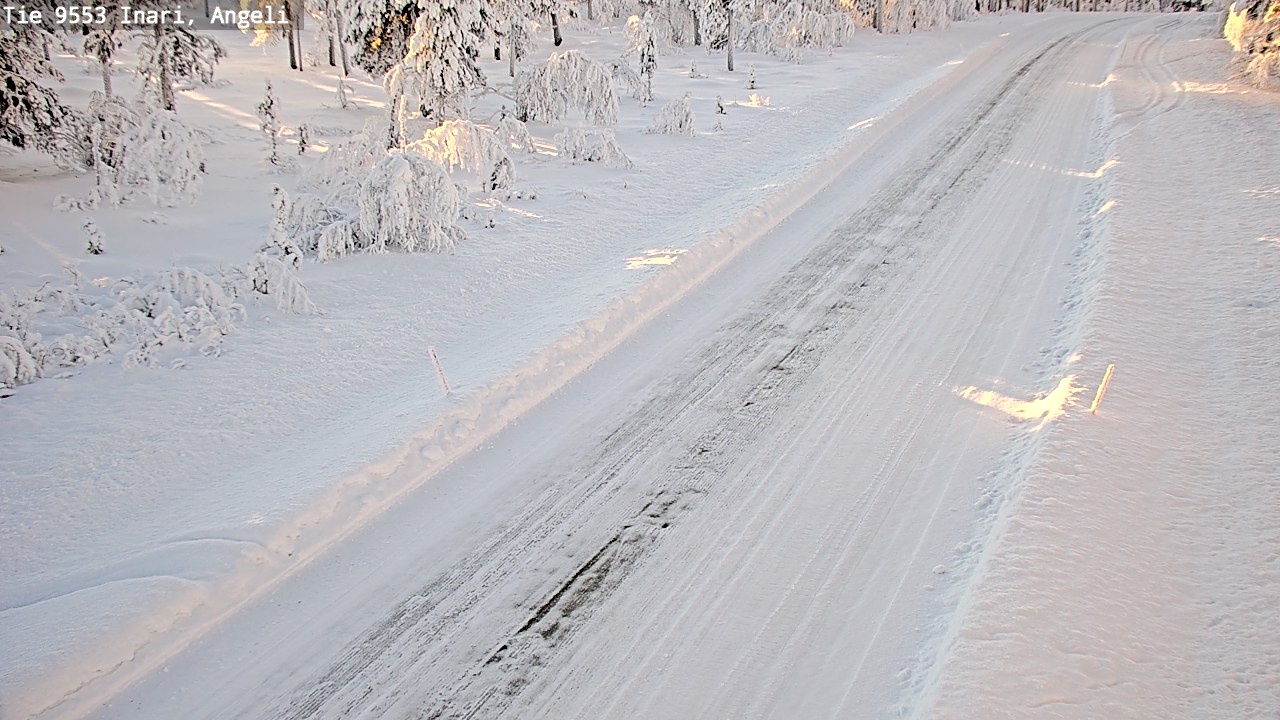 Weather Camera Image Väg 9553 Inari, Angeli, Lintupuolivaara, Inari, Lappi
