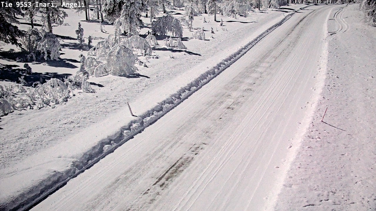 Weather Camera Image Väg 9553 Inari, Angeli, Lintupuolivaara, Inari, Lappi
