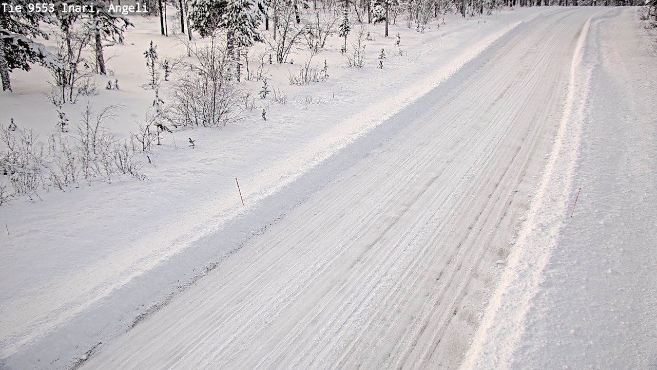 Weather Camera Image Väg 9553 Inari, Angeli, Lintupuolivaara, Inari, Lappi