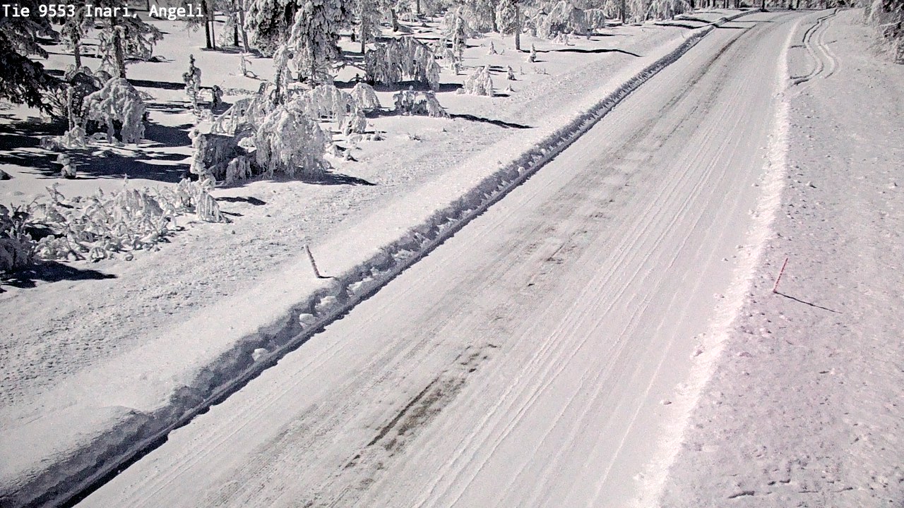 Weather Camera Image Väg 9553 Inari, Angeli, Lintupuolivaara, Inari, Lappi