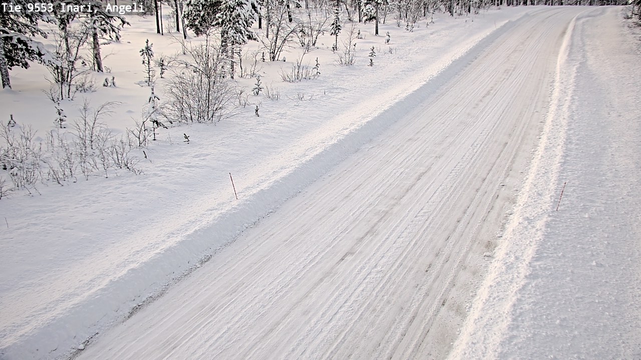 Weather Camera Image Väg 9553 Inari, Angeli, Lintupuolivaara, Inari, Lappi