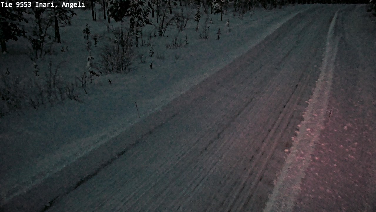 Weather Camera Image Väg 9553 Inari, Angeli, Lintupuolivaara, Inari, Lappi