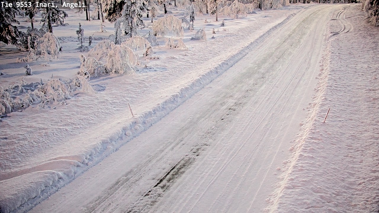 Weather Camera Image Road 9553 Inari, Angeli, Lintupuolivaara, Inari, Lappi