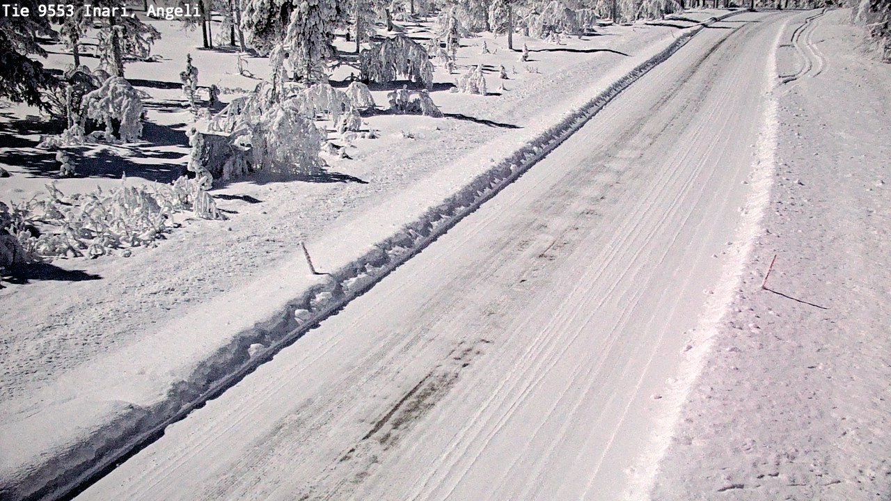 Weather Camera Image Väg 9553 Inari, Angeli, Lintupuolivaara, Inari, Lappi