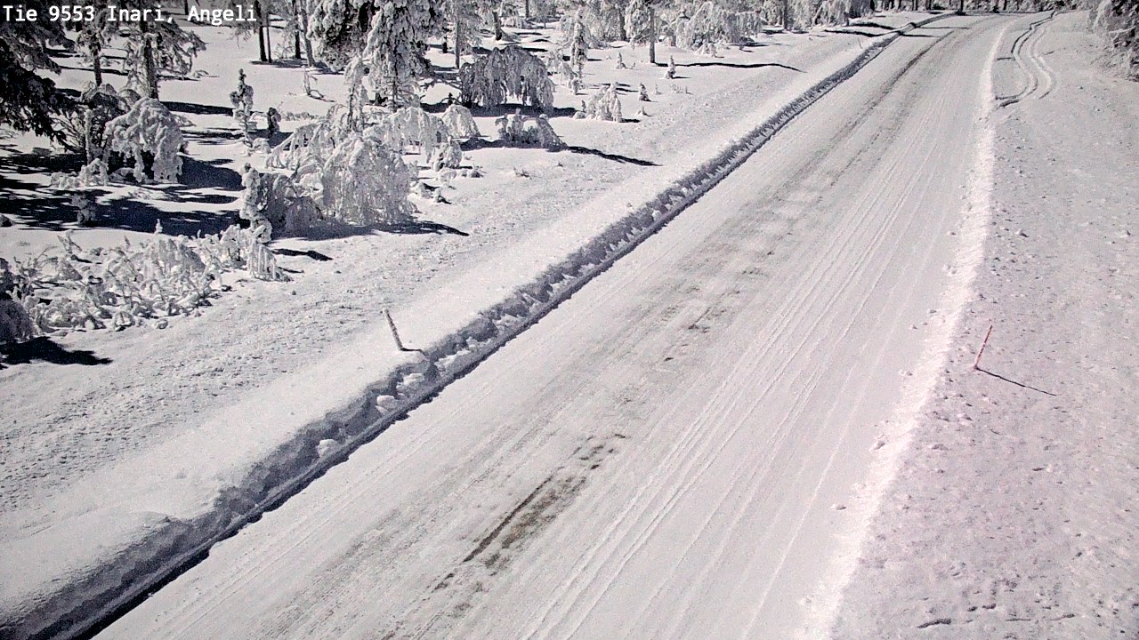 Weather Camera Image Väg 9553 Inari, Angeli, Lintupuolivaara, Inari, Lappi