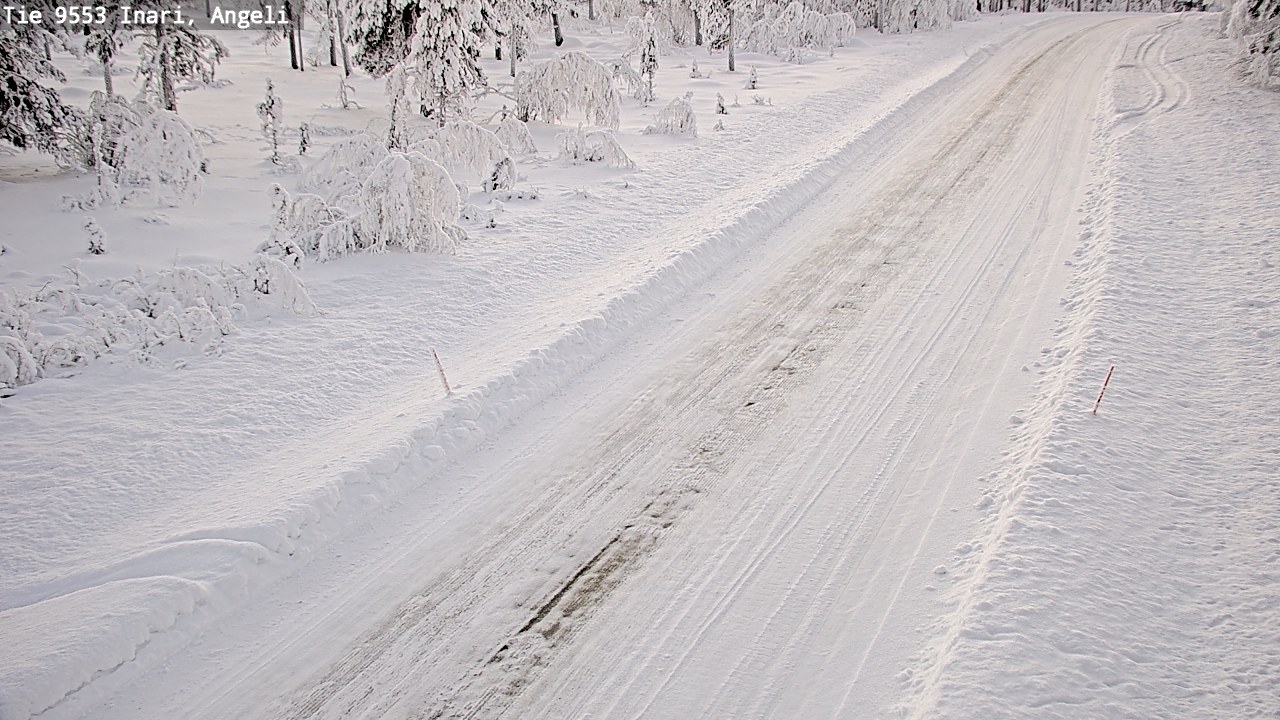 Weather Camera Image Road 9553 Inari, Angeli, Lintupuolivaara, Inari, Lappi