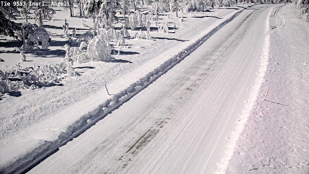 Weather Camera Image Väg 9553 Inari, Angeli, Lintupuolivaara, Inari, Lappi