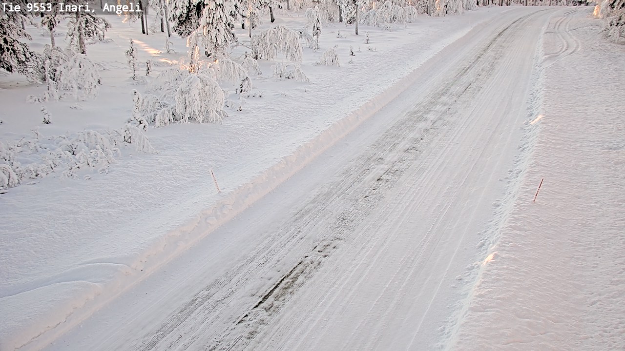 Weather Camera Image Road 9553 Inari, Angeli, Lintupuolivaara, Inari, Lappi