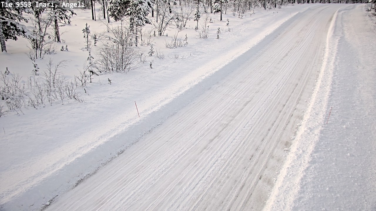 Weather Camera Image Väg 9553 Inari, Angeli, Lintupuolivaara, Inari, Lappi