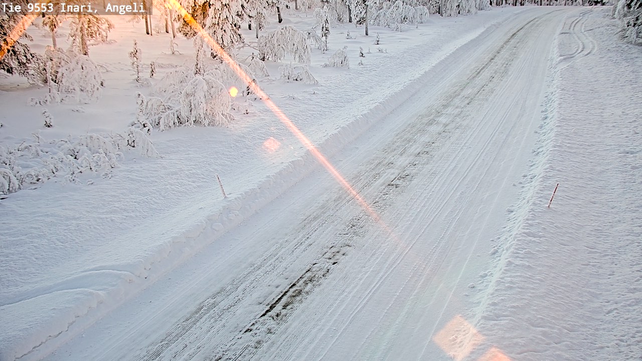 Weather Camera Image Road 9553 Inari, Angeli, Lintupuolivaara, Inari, Lappi
