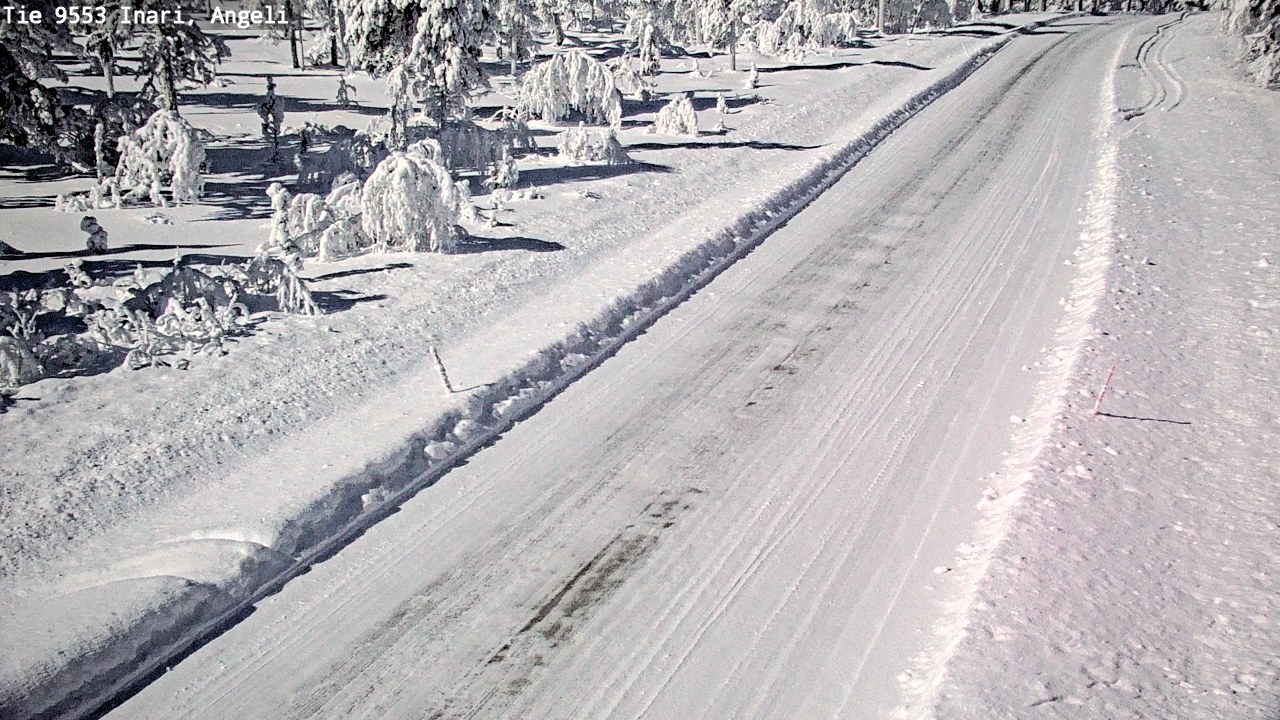 Weather Camera Image Road 9553 Inari, Angeli, Lintupuolivaara, Inari, Lappi