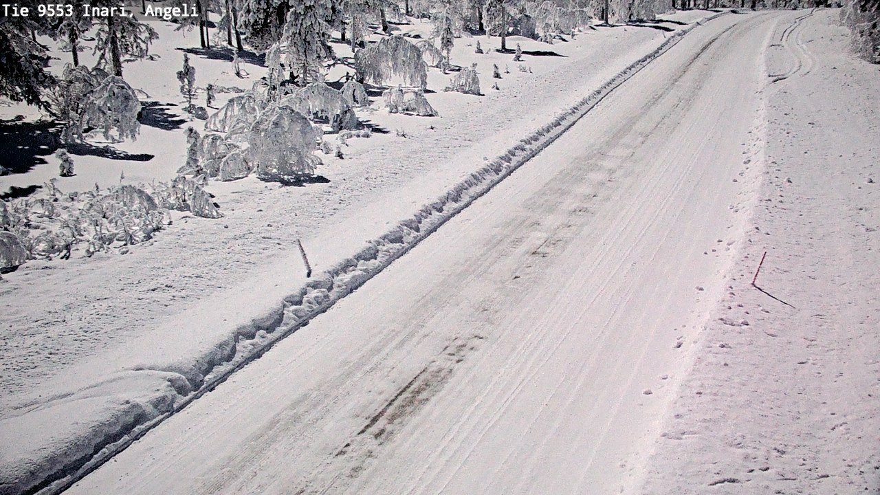 Weather Camera Image Väg 9553 Inari, Angeli, Lintupuolivaara, Inari, Lappi