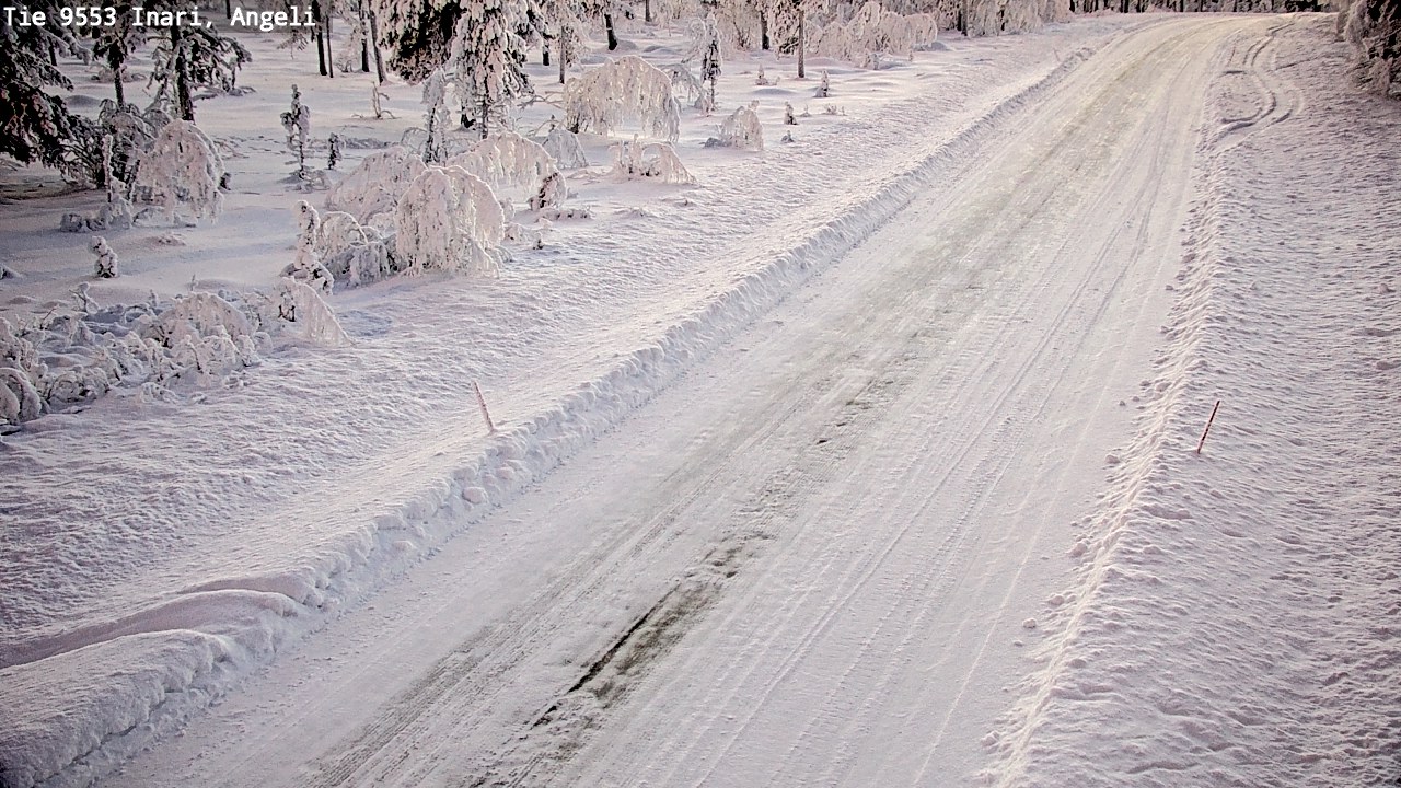 Weather Camera Image Road 9553 Inari, Angeli, Lintupuolivaara, Inari, Lappi