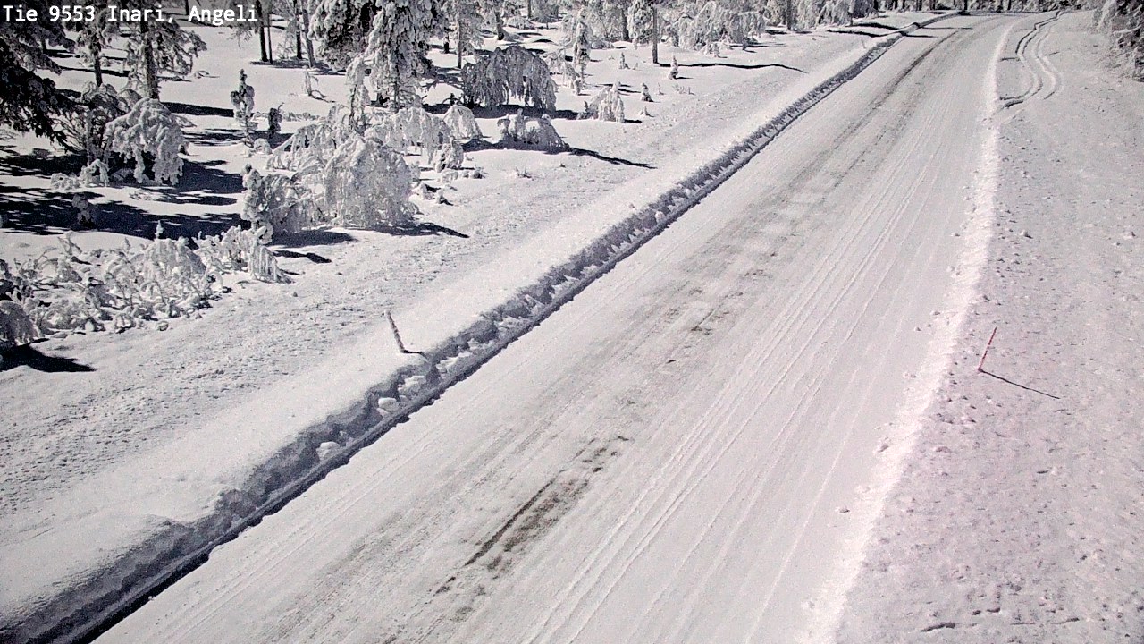 Weather Camera Image Väg 9553 Inari, Angeli, Lintupuolivaara, Inari, Lappi