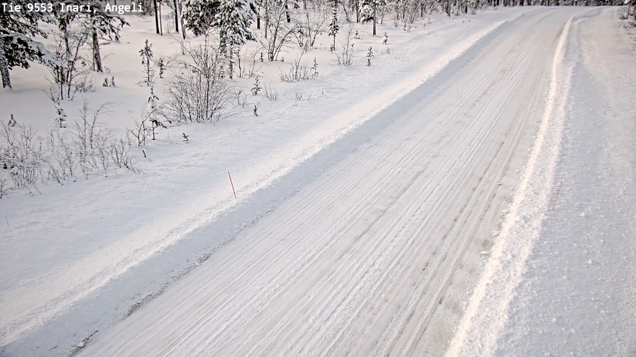 Weather Camera Image Väg 9553 Inari, Angeli, Lintupuolivaara, Inari, Lappi