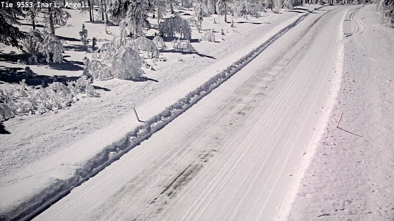 Weather Camera Image Väg 9553 Inari, Angeli, Lintupuolivaara, Inari, Lappi