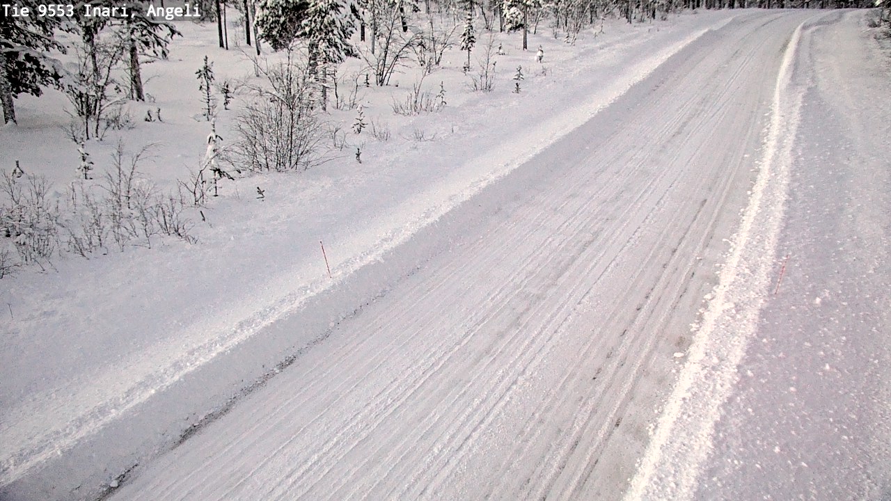 Weather Camera Image Väg 9553 Inari, Angeli, Lintupuolivaara, Inari, Lappi