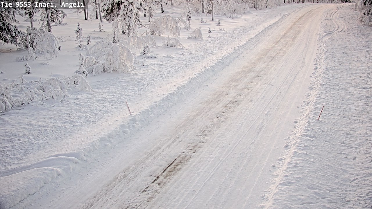Weather Camera Image Road 9553 Inari, Angeli, Lintupuolivaara, Inari, Lappi