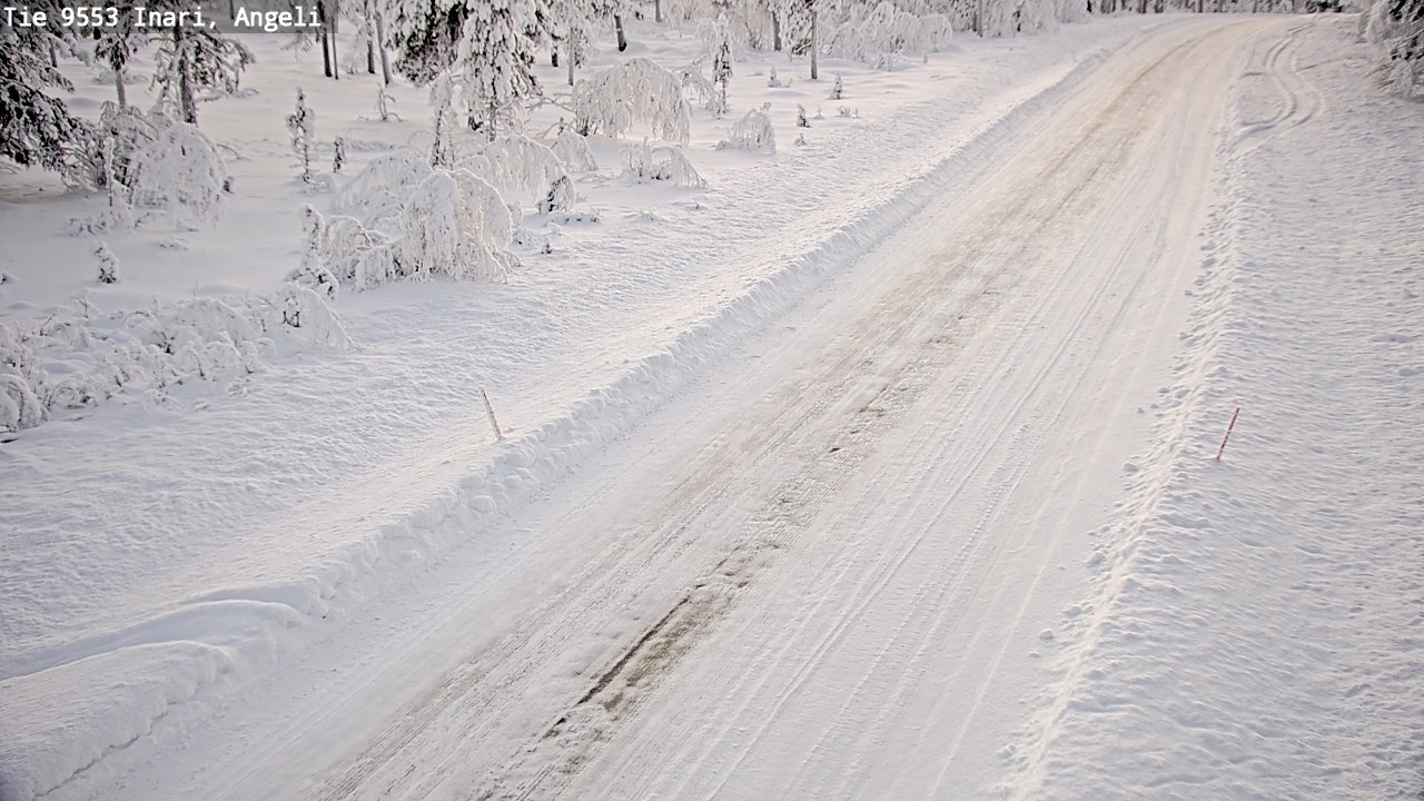 Weather Camera Image Road 9553 Inari, Angeli, Lintupuolivaara, Inari, Lappi