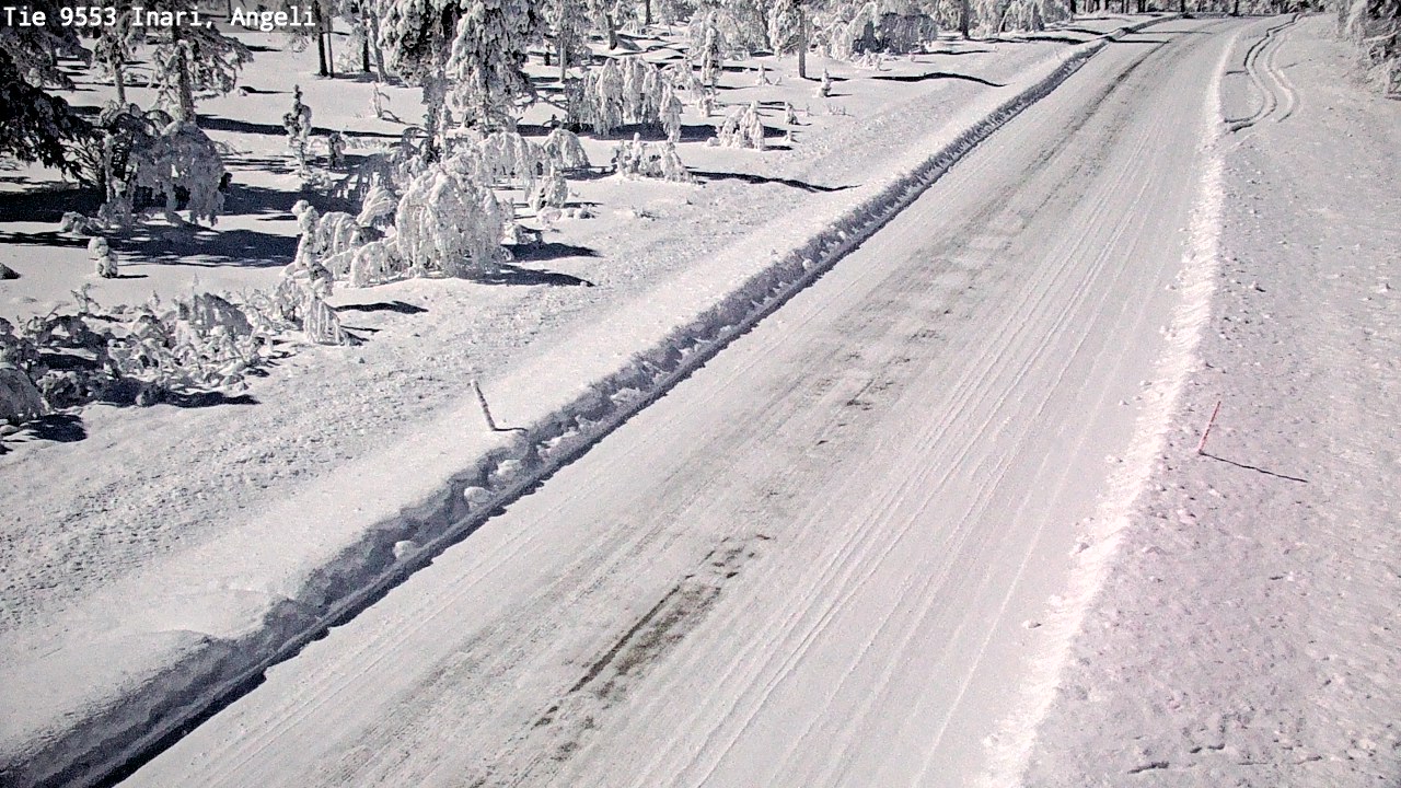 Weather Camera Image Väg 9553 Inari, Angeli, Lintupuolivaara, Inari, Lappi