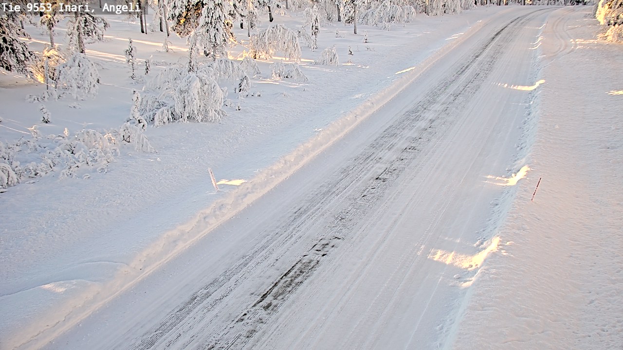 Weather Camera Image Road 9553 Inari, Angeli, Lintupuolivaara, Inari, Lappi
