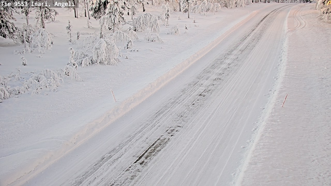 Weather Camera Image Road 9553 Inari, Angeli, Lintupuolivaara, Inari, Lappi