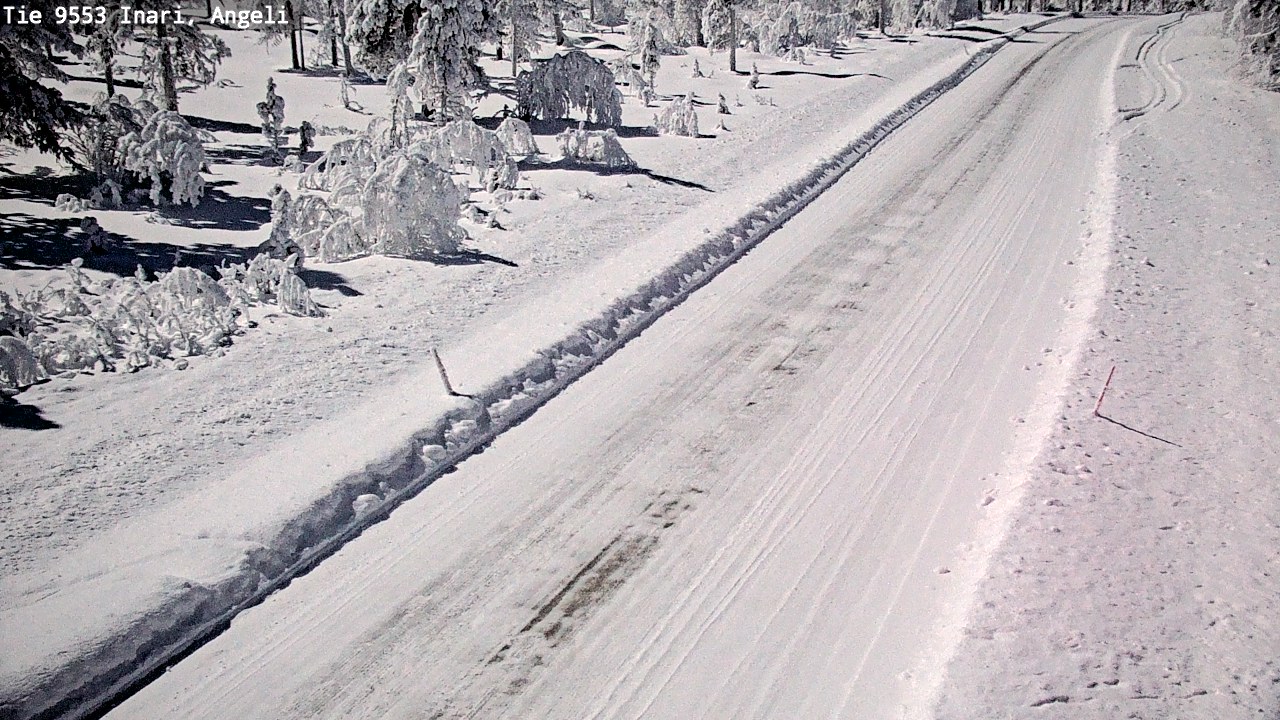 Weather Camera Image Väg 9553 Inari, Angeli, Lintupuolivaara, Inari, Lappi