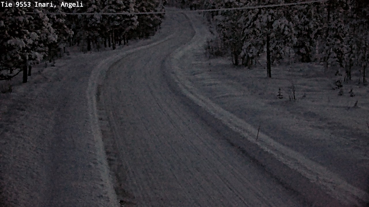 Weather Camera Image Väg 9553 Inari, Angeli, Lintupuolivaara, Inari, Lappi