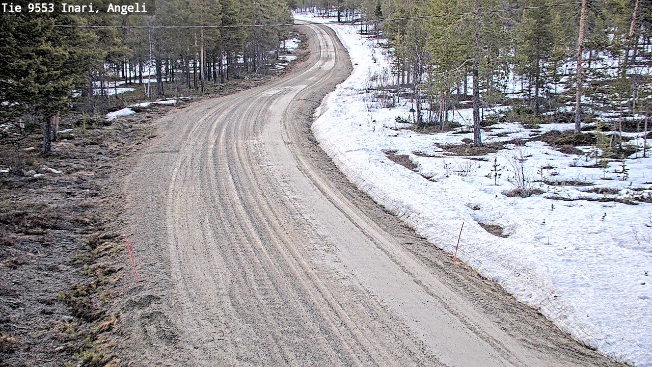 Weather Camera Image Road 9553 Inari, Angeli, Lintupuolivaara, Inari, Lappi