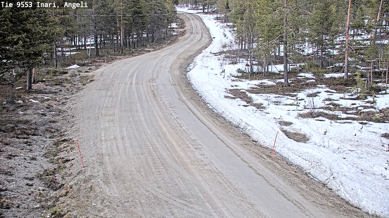 Weather Camera Image Road 9553 Inari, Angeli, Lintupuolivaara, Inari, Lappi