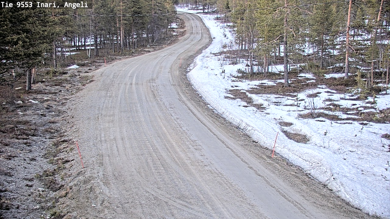 Weather Camera Image Road 9553 Inari, Angeli, Lintupuolivaara, Inari, Lappi