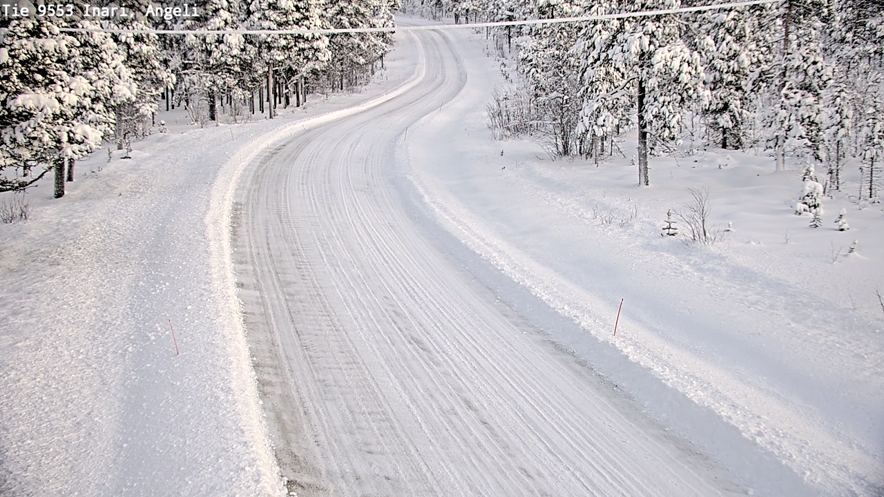 Weather Camera Image Väg 9553 Inari, Angeli, Lintupuolivaara, Inari, Lappi
