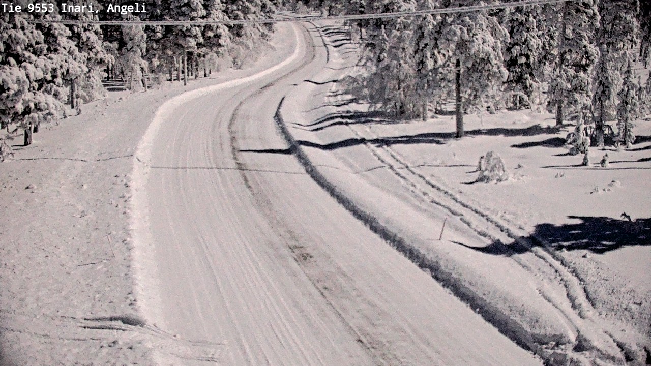 Weather Camera Image Väg 9553 Inari, Angeli, Lintupuolivaara, Inari, Lappi