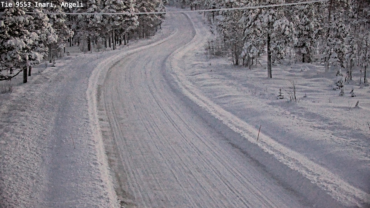 Weather Camera Image Väg 9553 Inari, Angeli, Lintupuolivaara, Inari, Lappi