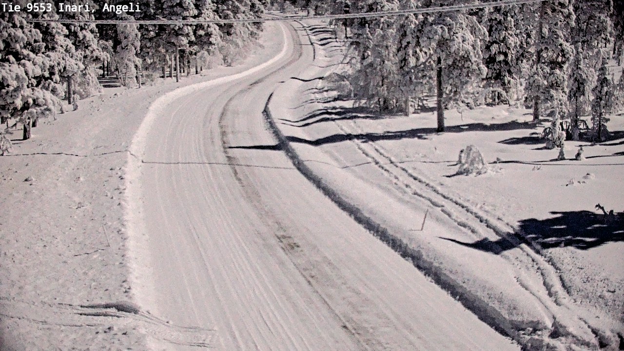 Weather Camera Image Väg 9553 Inari, Angeli, Lintupuolivaara, Inari, Lappi
